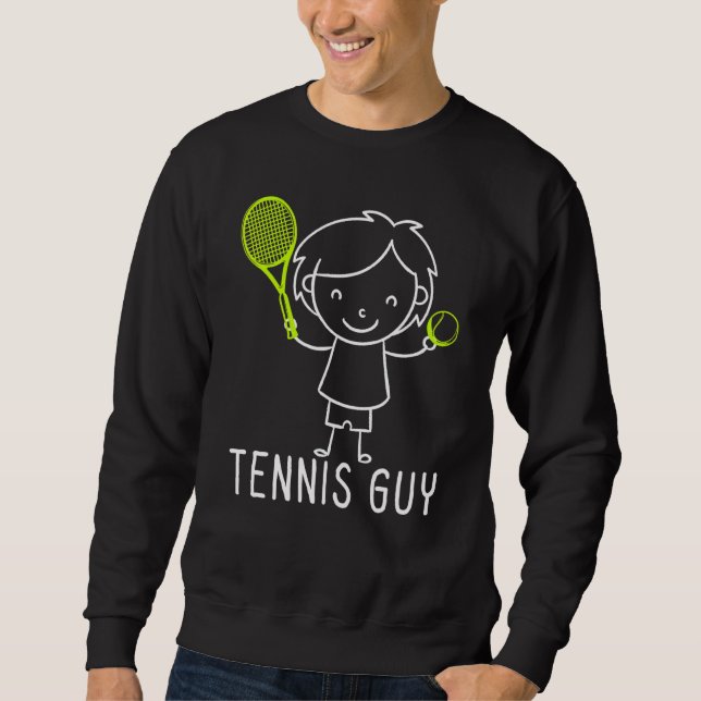 Moletom Tênis Cara Stickman Game Racket Game Player Desi (Frente)