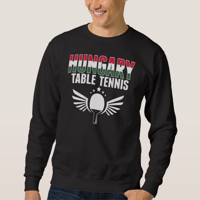 Moletom Ténis de Mesa da Hungria   Apoie o Ping Pong Húnga (Frente)