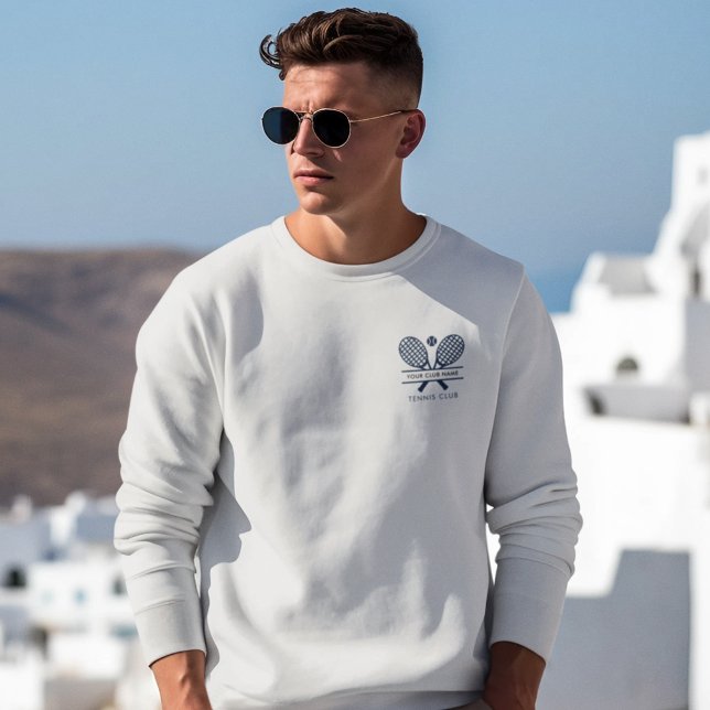 Moletom Tênis Team Add Your Club Name Personalizado (lawn tennis team sweatshirt coach swag custom)