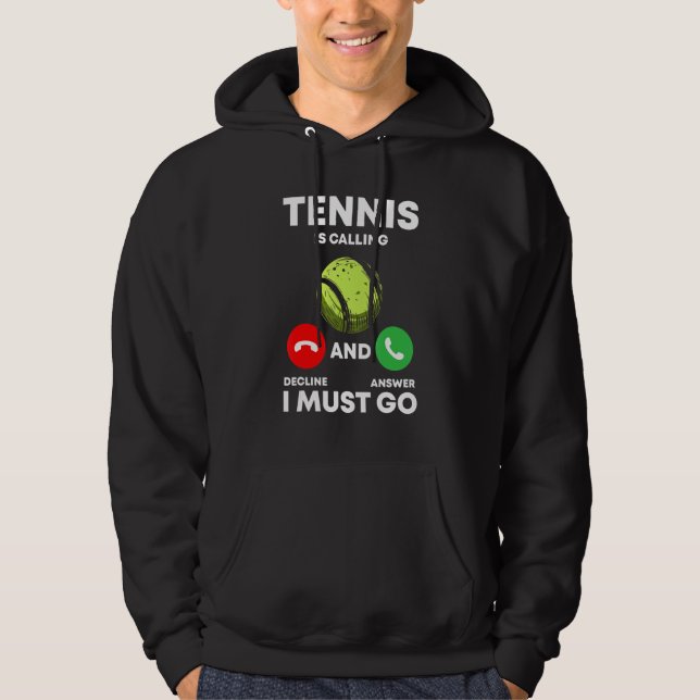 Moletom Tênis Tênis Racket Tênis Tênis Ball Court Tenn (Frente)