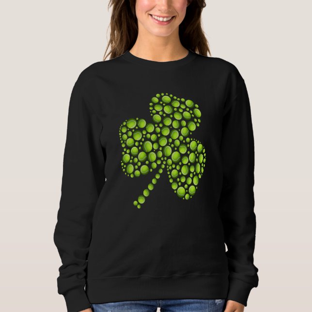 Moletom Tennis Ball Shamrock Leaf St Patrick's Day Men Boy (Frente)