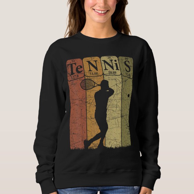 Moletom Tennis Periodic Table Elements Tennis Player Nerd  (Frente)