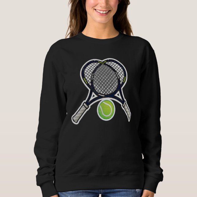 Moletom Tennis Player Valentine's Day Racket Heart Ball Lo (Frente)
