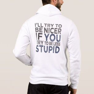 Moletom Tente ser um nome personalizado mais agradável
