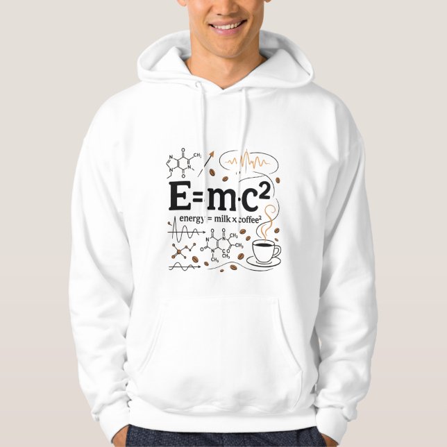 Moletom Teoria da Cafeína: E = mc² Reimaginada (Frente)