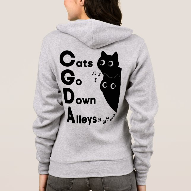 Moletom Teoria Musical Gatos Descem Ruas CGDA (Verso)