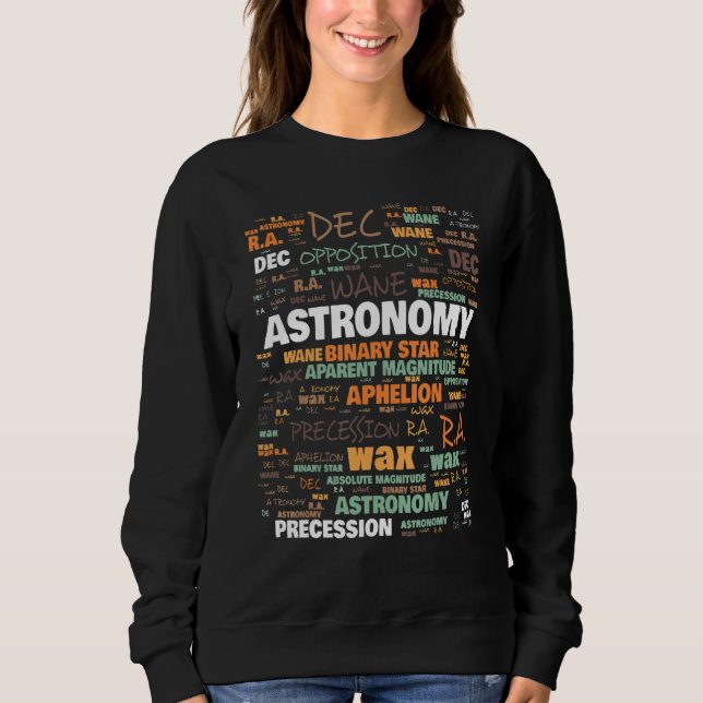 Moletom Terminologia Astronômica Termos Usados Frequenteme (Frente)