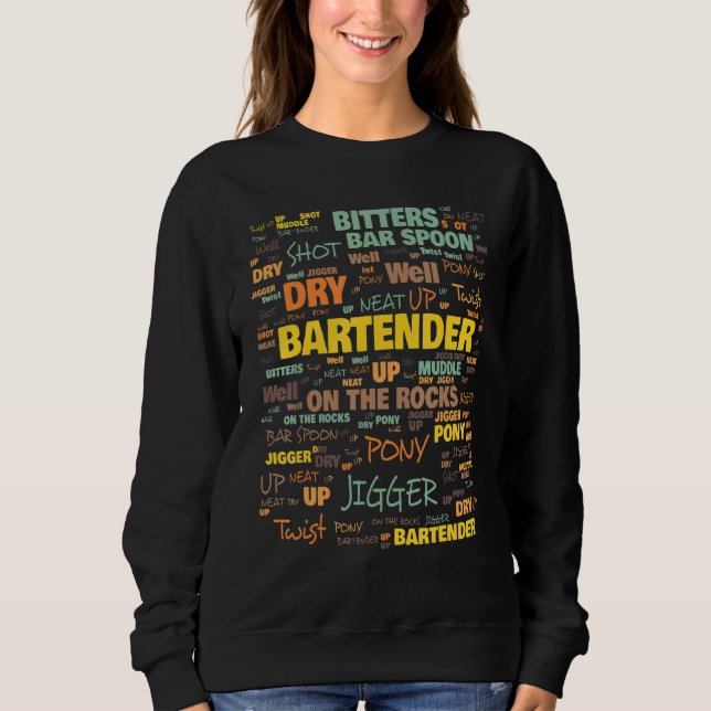 Moletom Terminologia de Bartender Termos Usados Frequentem (Frente)