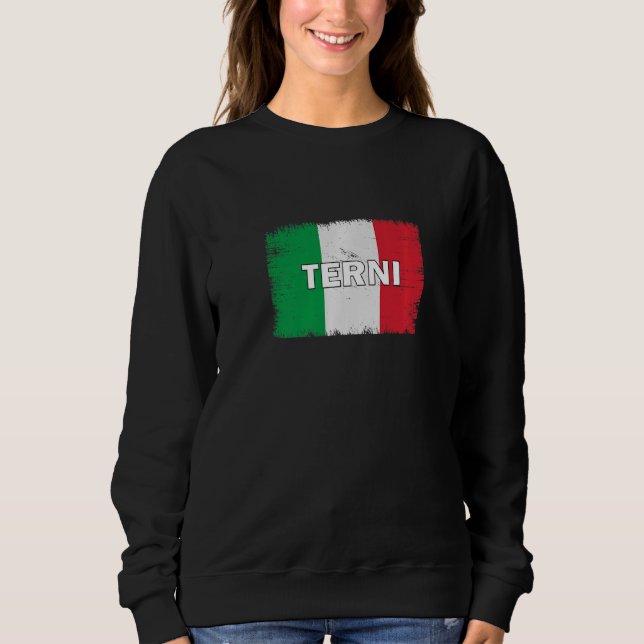 Moletom Terni Italy City with Italiana Flag (Frente)