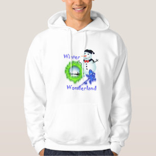 Moletom Terra maravilhosa do inverno, boneco de neve, rosa