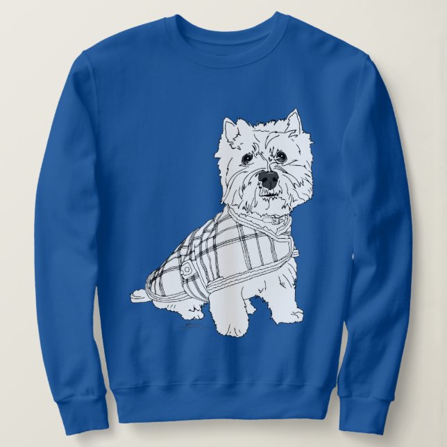Moletom Terrier Branco de West Highland (Frente do Design)