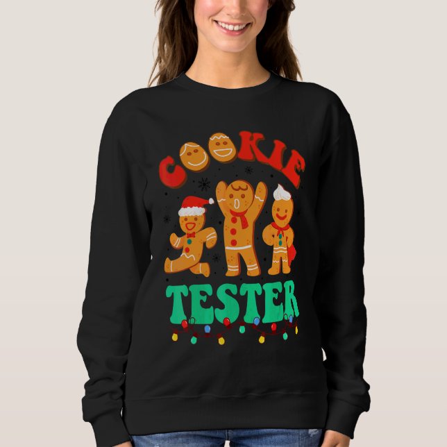 Moletom Testador de Biscoito de Natal Groovy Xmas Biscoito (Frente)