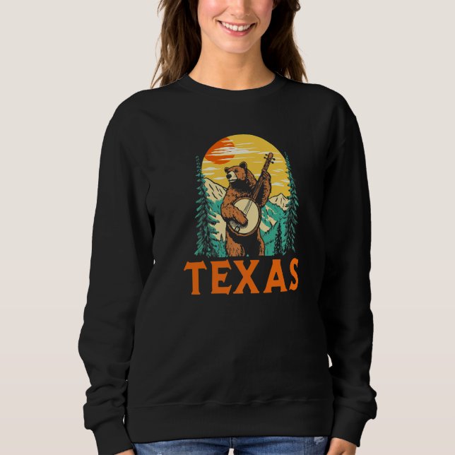 Moletom Texas Banjo Picking Bear Outdoor & Music (Frente)