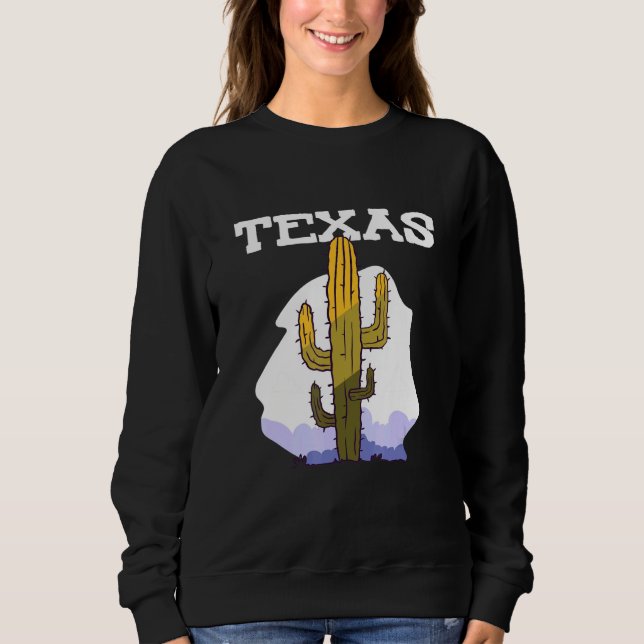 Moletom Texas Cactus Retro Country name (Frente)