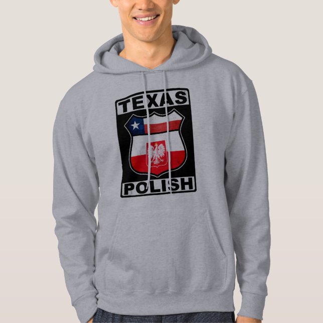 Moletom Texas Polonês Americano Alojado em Topo (Frente)