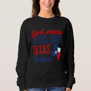 Moletom Texas Pride Home que Deus fez Jesus salvar o Texas