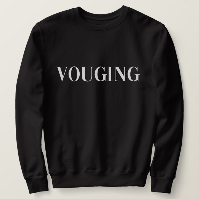 Moletom Texto Branco de Vouging (Frente do Design)