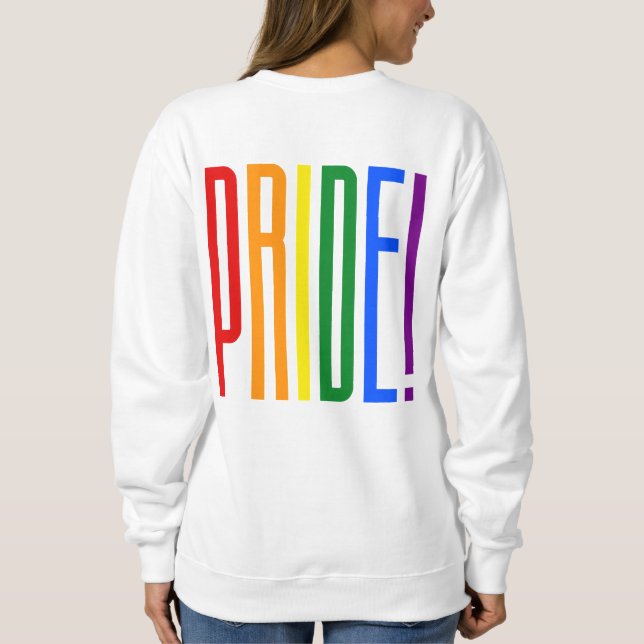 Moletom Texto cotovelo colorido LGBTQ Orgulho gay LGBT (Verso)