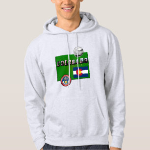 Moletom Texto da Imagem do Colorado, Sinalizador, Selo, Qu