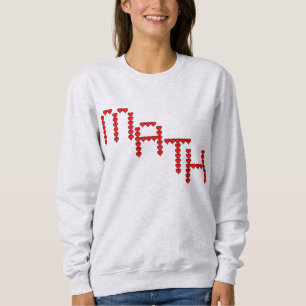 Moletom Texto dos Corações Vermelhos da Matemática