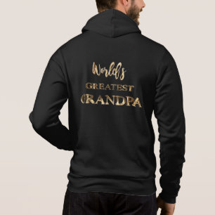 Moletom Texto Dourado Elegante do Vovô do Mundo