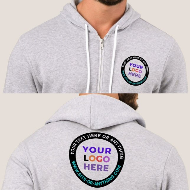 Moletom Texto frontal e traseiro personalizado | Logotipo  (Front and Back Print Hoodie
)