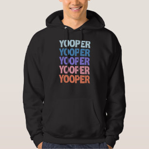 Moletom Texto Moderno Repetido Yooper Michigan U P
