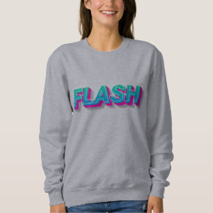 Moletom Texto Neon Flash Gráfico Pop Art