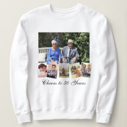 Moletom Texto Personalizado de Colagem da Família de Fotos
