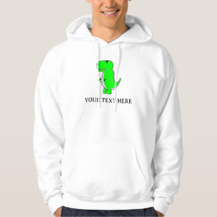 Moletom Texto Personalizado De Desenho Do Dinossauro Verde