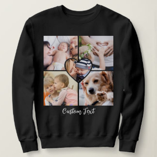 Moletom Texto Personalizado Moderno com Colagem de Fotos e