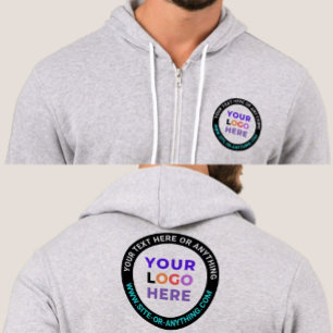 Moletom Texto Personalizado na Frente e Verso   Logotipo S