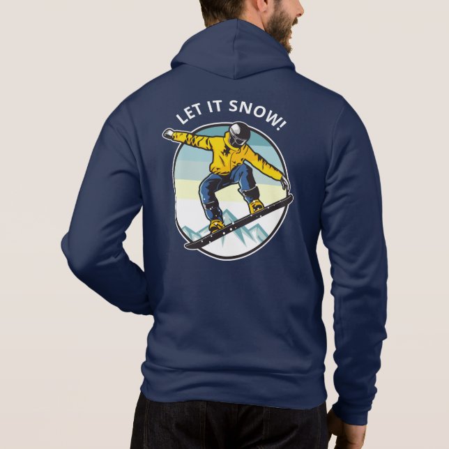 Moletom Texto personalizado & nome SNOWBOARDER (Verso)