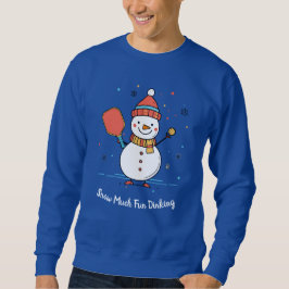 Moletom Texto personalizado Pickleball Snowman Cheer