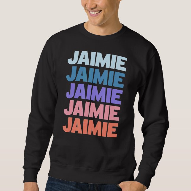 Moletom Texto Repetido Moderno Jaimie (Frente)