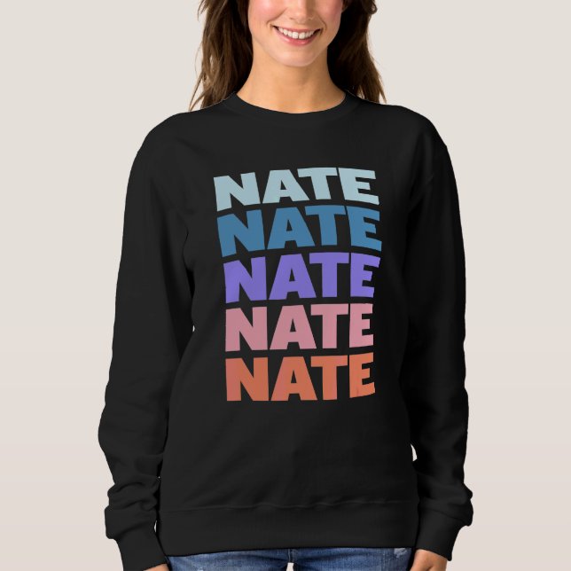 Moletom Texto Repetido Moderno Nate (Frente)
