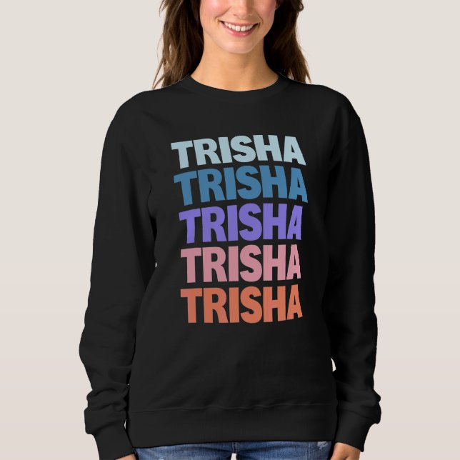 Moletom Texto Repetido Moderno Trisha (Frente)
