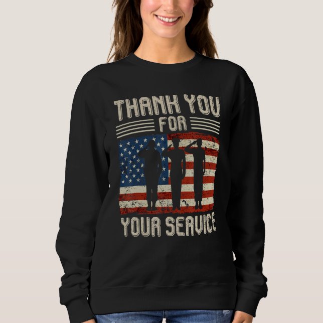 Moletom Thank you for your services Patriotic - veterans d (Frente)