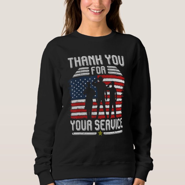 Moletom Thank you for your services Patriotic - veterans d (Frente)