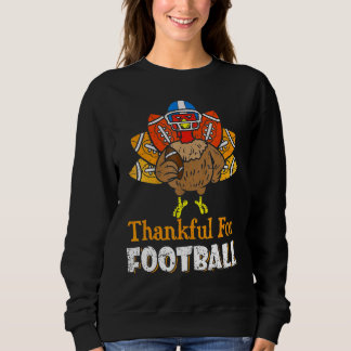 Moletom Thankful For Football Turkey Football Thanksgivin