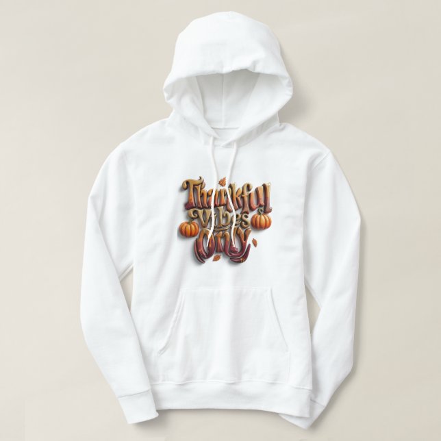 Moletom Thankful Vibes Only Graffiti Crop Hoodie | Urban  (Frente do Design)