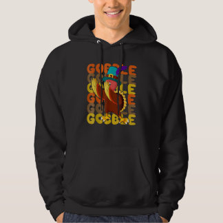 Moletom Thanksgiving 2022 Pilgrim Gobble Dabbing Turkey Au
