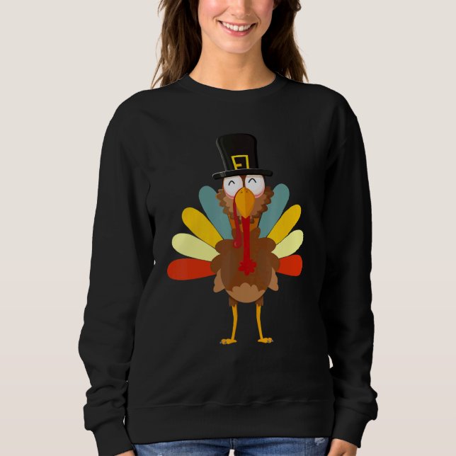Moletom Thanksgiving Day  Turkey colorful  Boys Girls (Frente)
