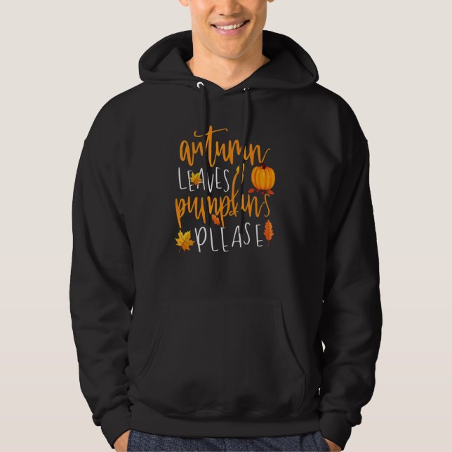 Moletom Thanksgiving Fall Mom  Autumn Leaves and Pumpkin P (Frente)
