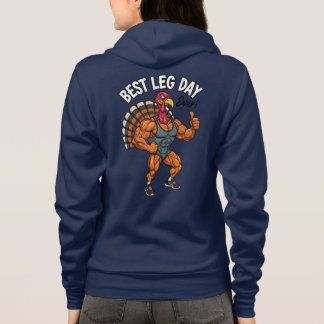 Moletom Thanksgiving Leg Day Adult Full-Zip Hoodie