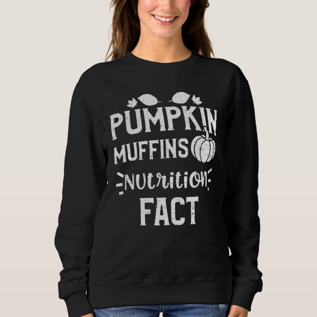 Moletom Thanksgiving Pumpkin Muffins Nutrition Fact Pumpki (Frente)