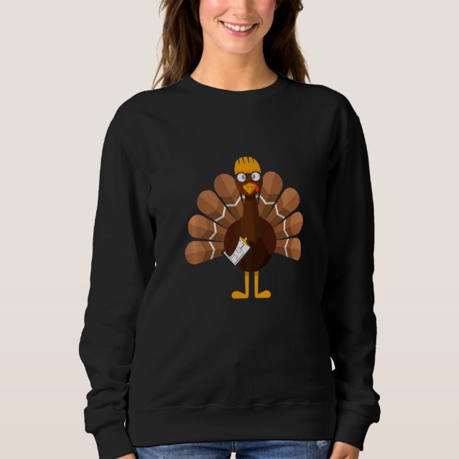 Moletom Thanksgiving  Turkey Engineer (Frente)