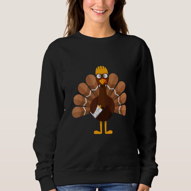 Moletom Thanksgiving   Turkey Engineer (Frente)