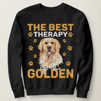 Moletom The Best Therapy Is a Golden Dog Lover
