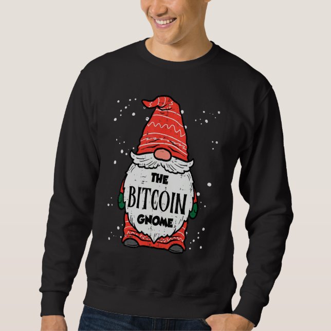 Moletom The Bitcoin Gnome Crypto Matching Christmas Family (Frente)